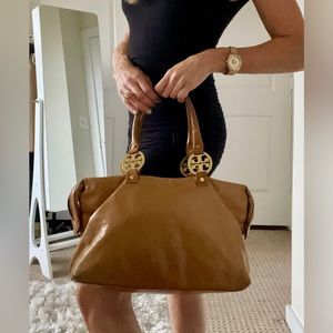 Tory Burch bag-loved and worn but still pretty.